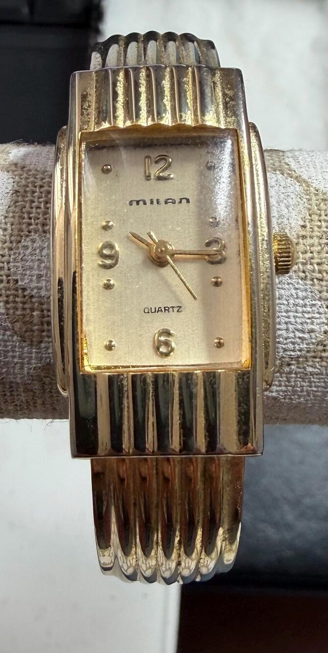 Vintage 1980s-1990s Milan Cuff Wrist Watch